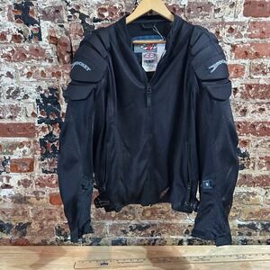 Joe Rocket Motorcycle Racing Jacket Padded Size 2XL Armour Black